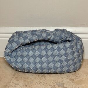 Small Denim Woven Clutch